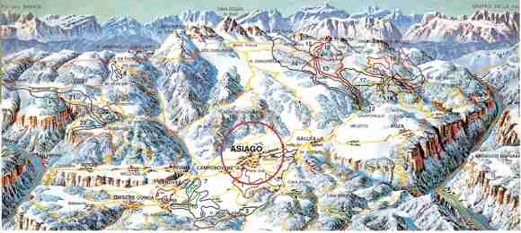 Nordic skiing and Hiking in Italy. Asiago Plateau