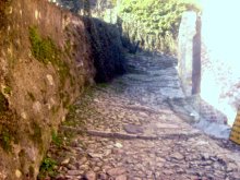 Marostica, Veneto, Italy. Trail to the middle ages castle