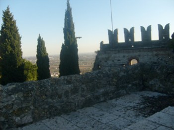 Asiago from the upper middle ages castle of Marostica,Italy