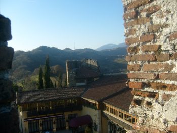 Middle ages castles of Italy. Panorama from the Marostica upper castle