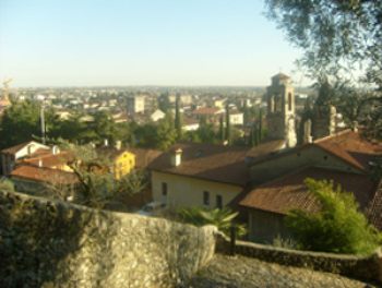 Trail to the upper medieval castle, marostica, italy